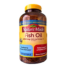 Dầu Cá Omega 3 Nature Made Fish Oil 1200mg 200 viên - Sáng mắt, ngừa ung thư của Mỹ