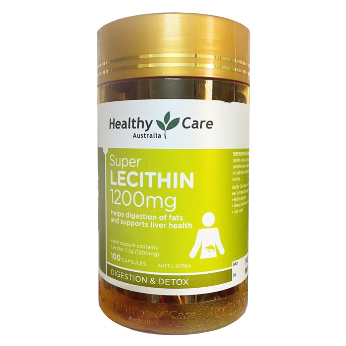 Mầm đậu nành Super Lecithin 1200mg Healthy Care Úc 100 viên