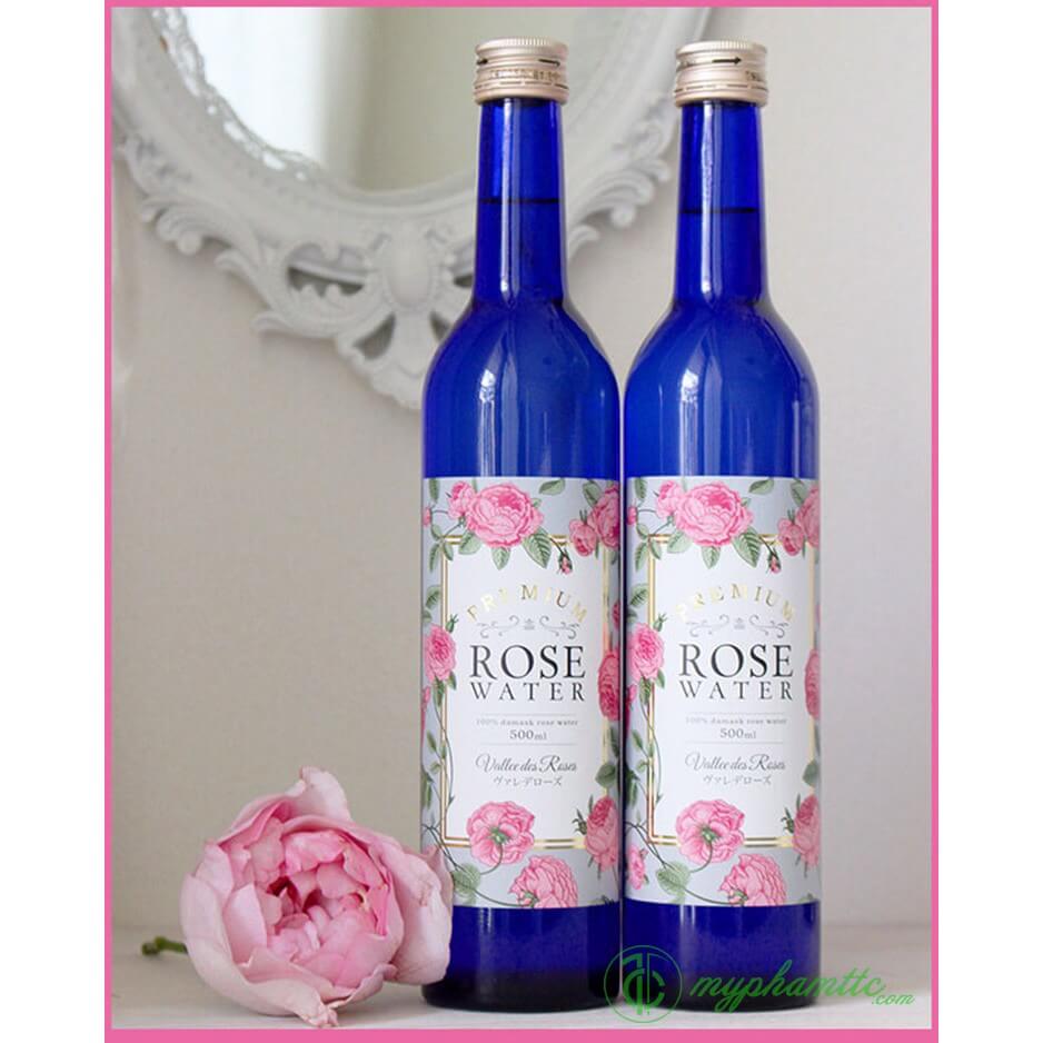 Nước uống hàm hương hoa hồng Premium Rose Water 500ml Nhật Bản