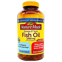 Viên Dầu Cá Omega 3 Nature Made Fish Oil 1200mg 300 viên Mỹ