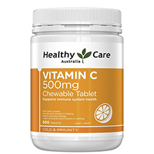 Viên nhai bổ sung Vitamin C Healthy Care 500mg Úc 500 viên