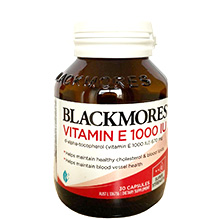 Viên uống bổ sung vitamin E Blackmores Natural E 1000IU hộp 30 viên của Úc