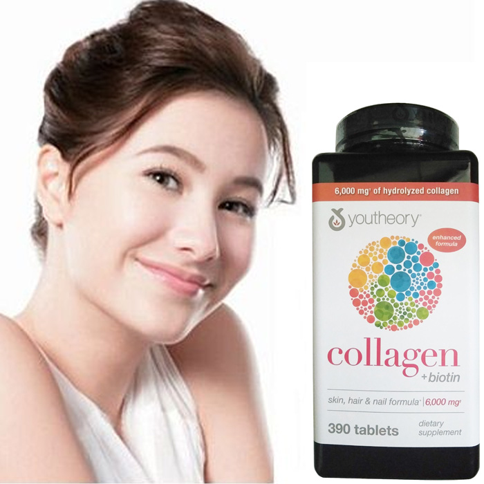 Viên uống Collagen Youtheory Type 1 2 &amp;amp; 3 390 - Chống lão hóa da