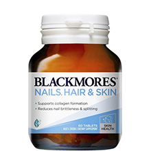 Vitamin cho tóc, móng và da Blackmores Nails Hair And Skin 60 viên của Úc